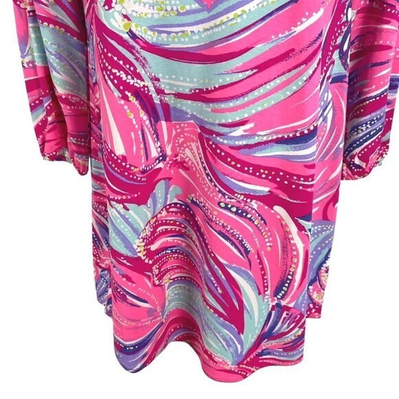 Lilly‎ Pulitzer Gianna Tunic Dress Oh My Guava Engineered Women's XS DR-1055 - Picture 4 of 10